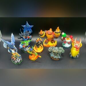 Skylanders- Colorful Fantasy Action‎ Figures Set of 10, Pre-Owned